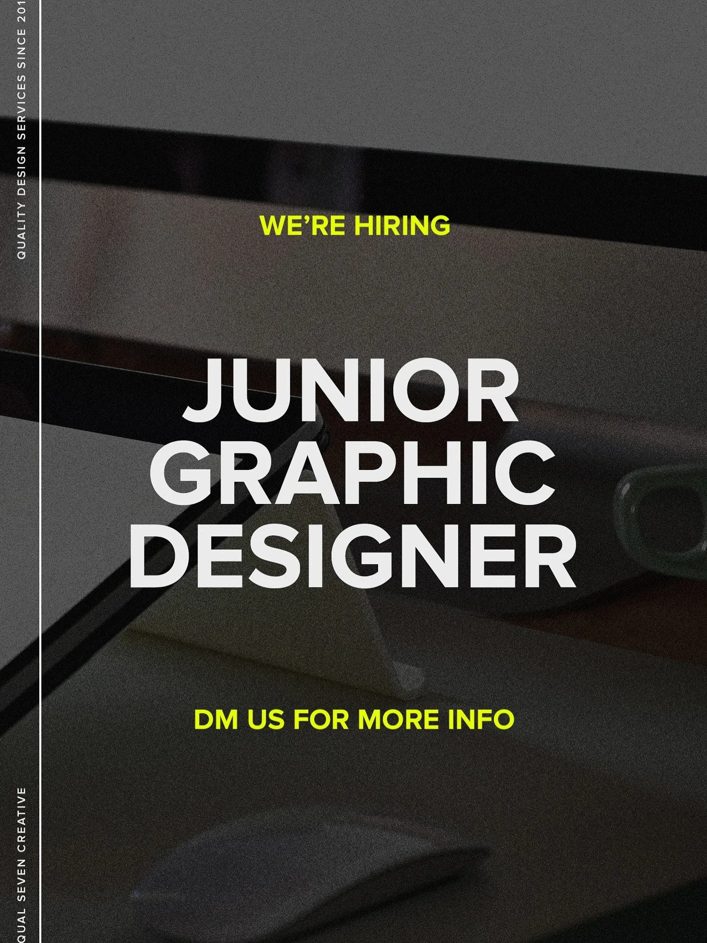 We are looking for a jr. designer to join the team! This is a part-time/contract role we are looking to fill with the right applicant 🎉 

You will work directly with us on client-work in the music and non-profit spaces (with our sub-brand @tekoastud