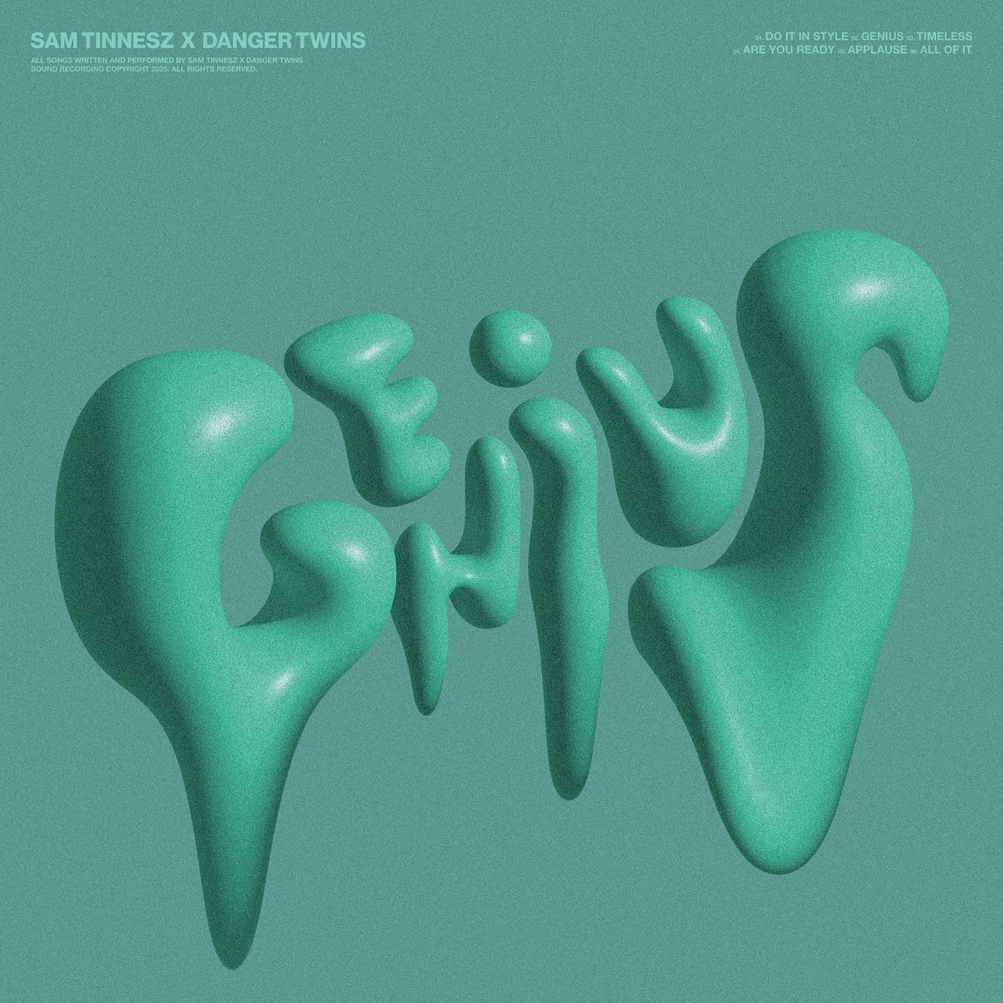 Final piece in this series of cover art for @samtinnesz x @dangertwinsband &mdash; The full &ldquo;Genius&rdquo; EP coming soon!