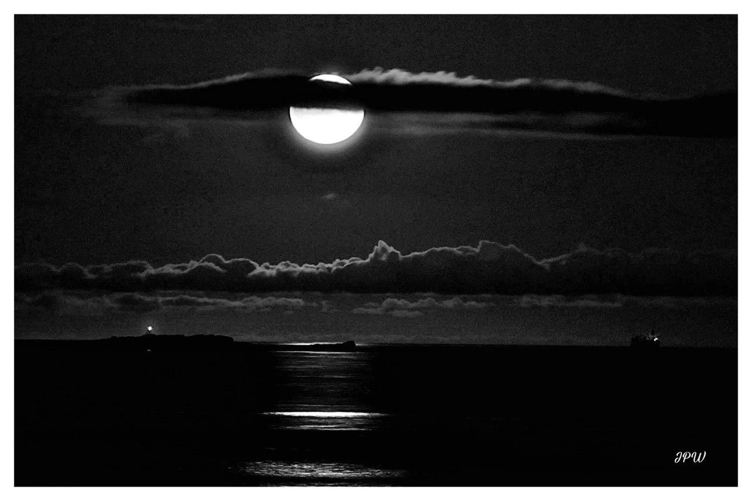 Supermoon Rising Over the Pentland Firth