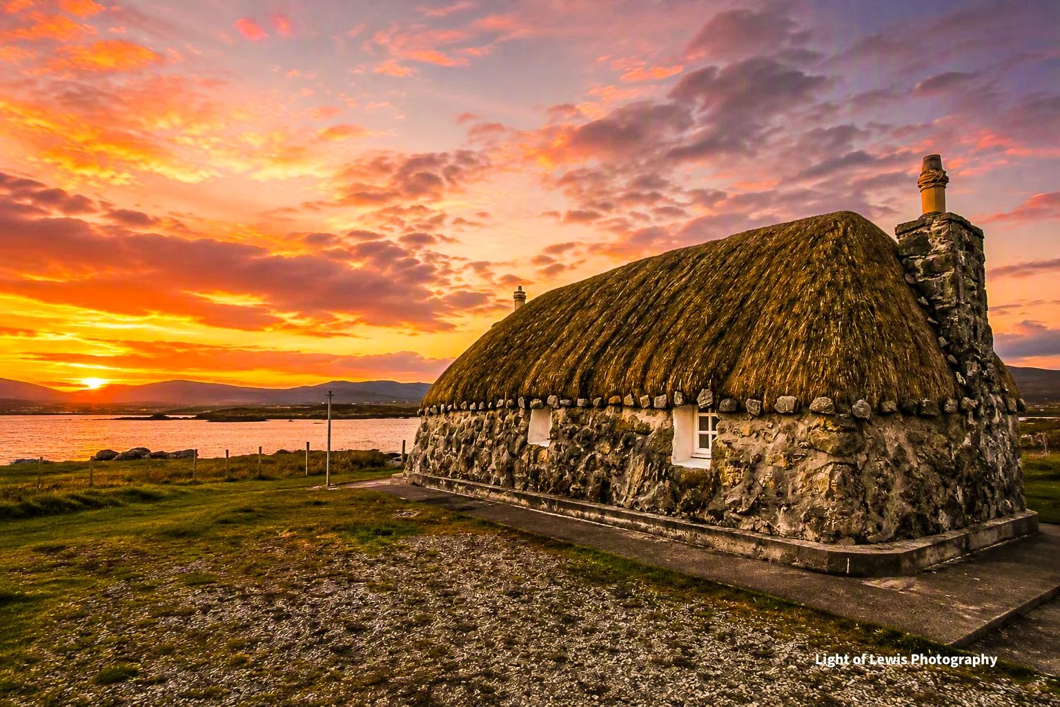Blackhouse Sunset, South Uist