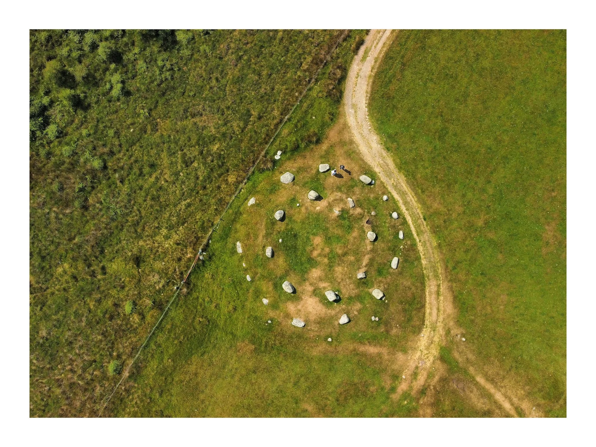 AR-40 : Machrie Moor Standing stones from Above (Drone Shot)