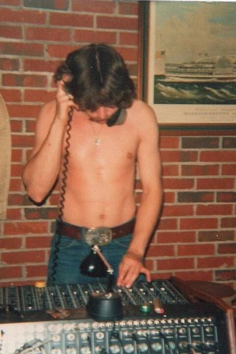 My Dad Chip Leonard around 1979-80 mixing a cover band called Granite.