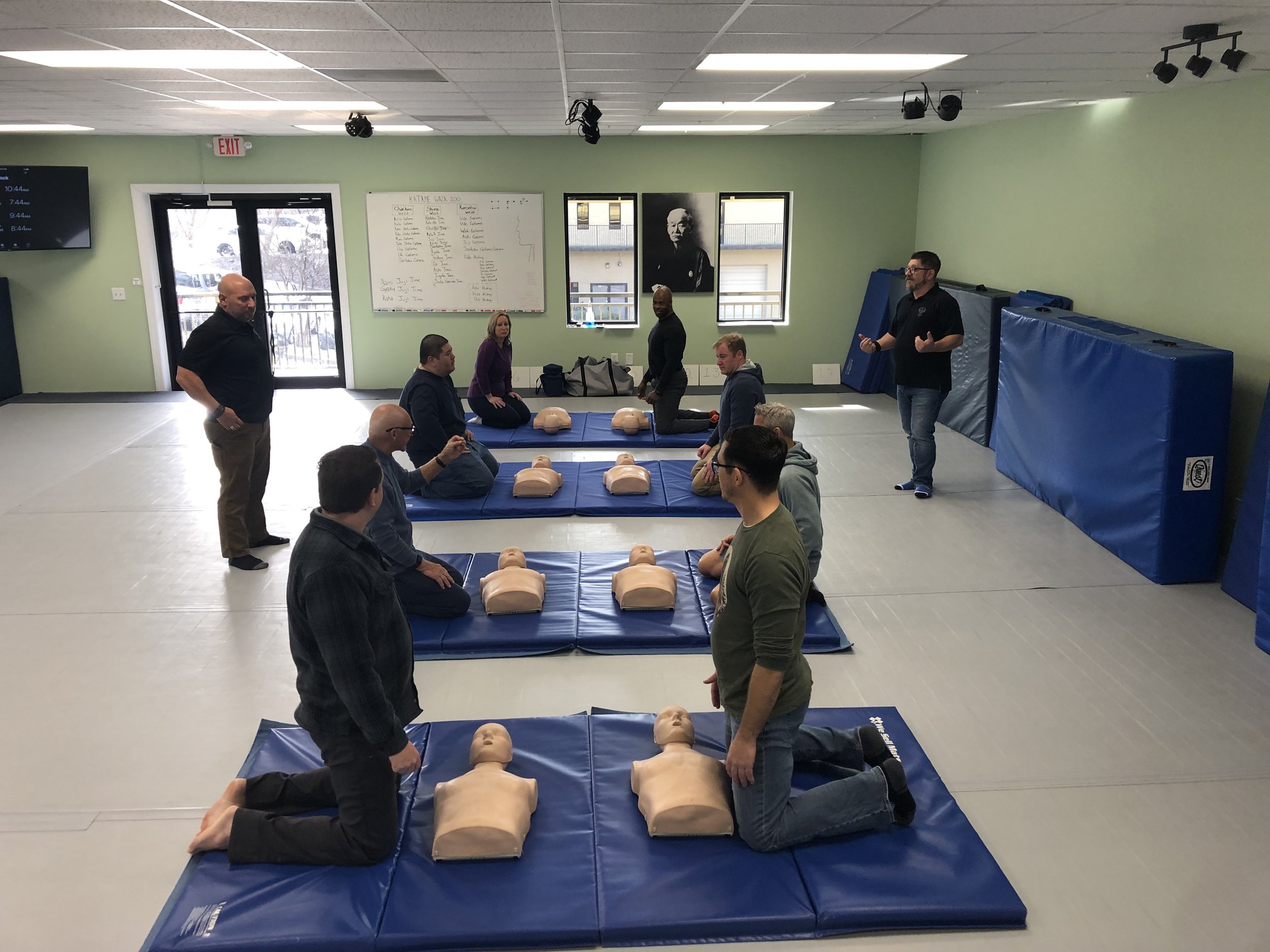 CPR training at the dojo led by two amazing tactical paramedic instructors.
