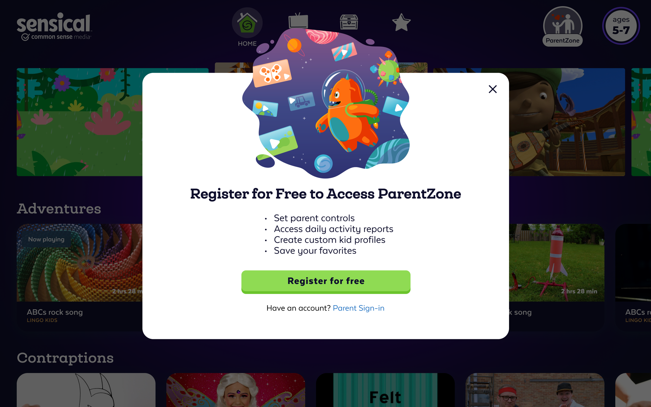 Web - ParentZone Modal.png