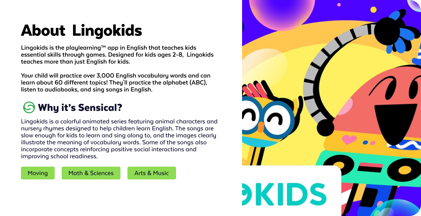 Digital illustration featuring animated animal characters and musical instruments with colorful, vibrant background for a kids' app promotion.