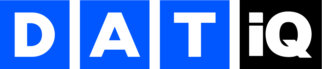 The logo of DataIQ with the text 'DATA' in blue blocks and 'iQ' in black and white.