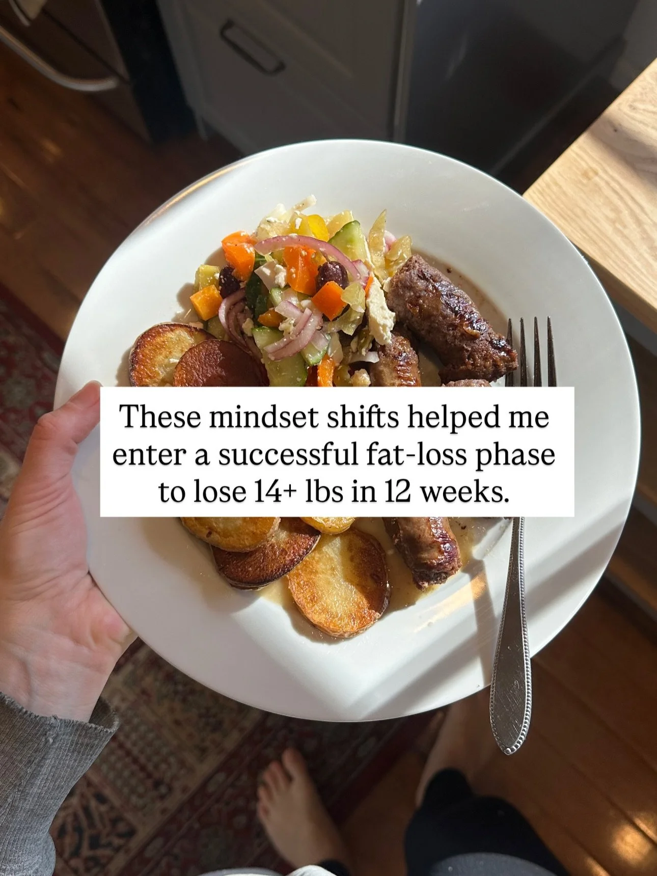 During my fat loss phase I still ate ice cream. I enjoyed pizza and sandwiches. I made hearty stews and chilis and baked fresh bread. I didn&rsquo;t cut out any major food groups but I DID dial in the amount of food I ate. I hit specific macros and m