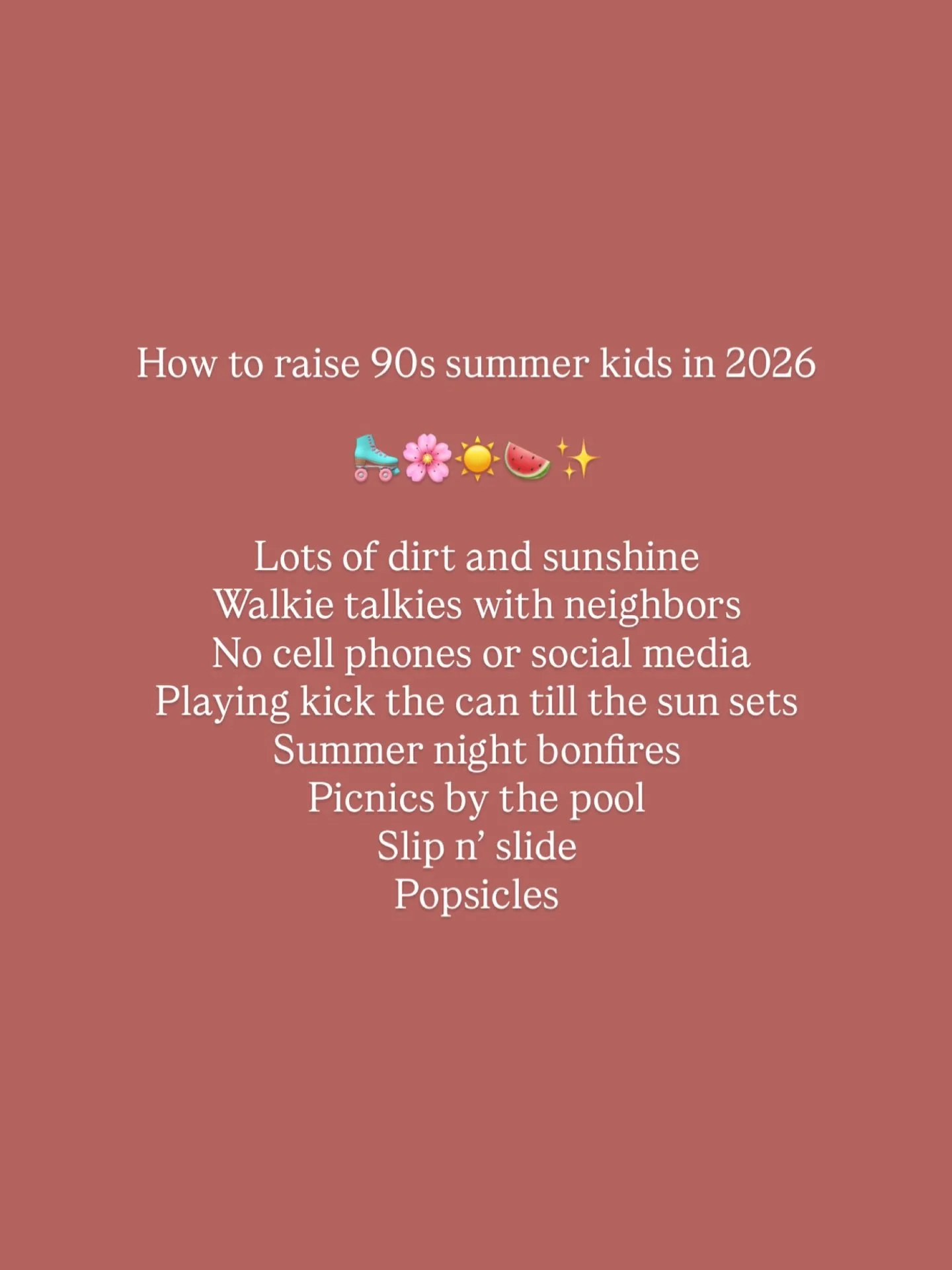 Summer bucket list ☀️