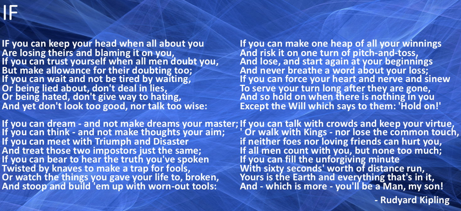 IF - Ruyard Kipling