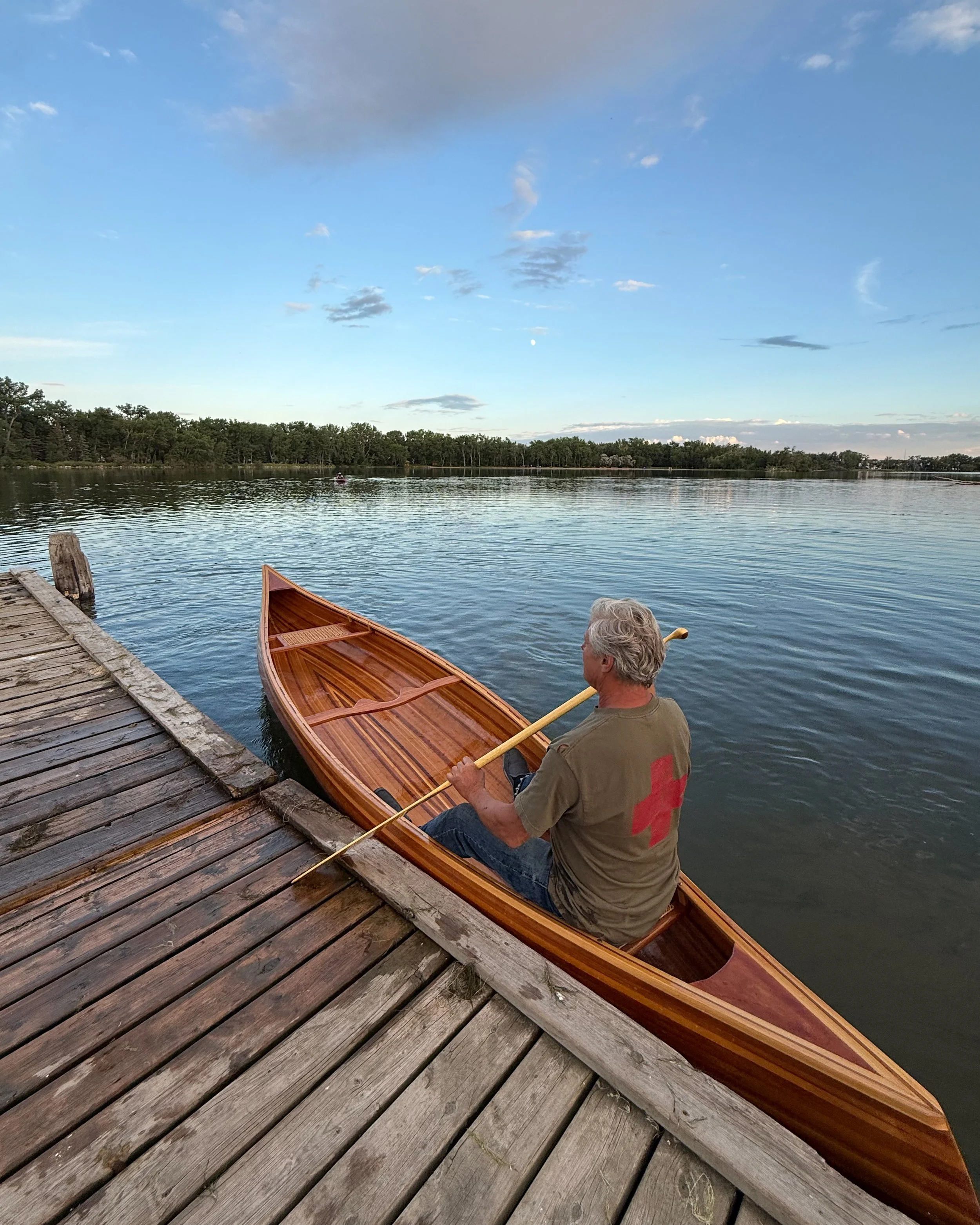 Handmade Cedar Wood Canoe