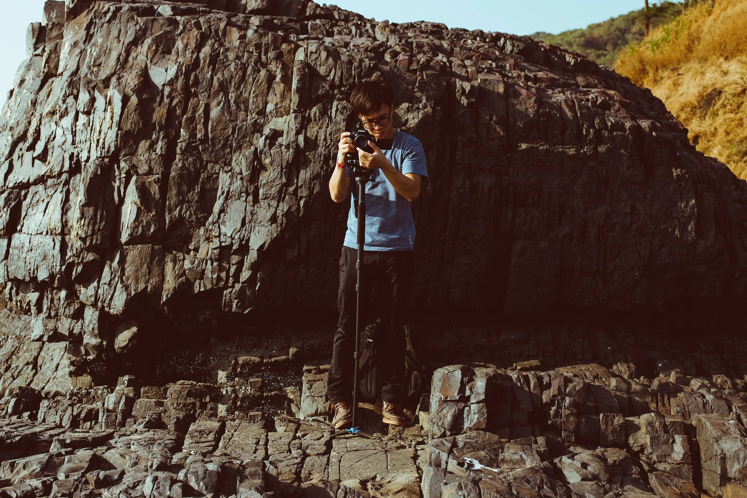 Monopods are great for shooting sidelines sports, or for awkward photos of people taking photos
