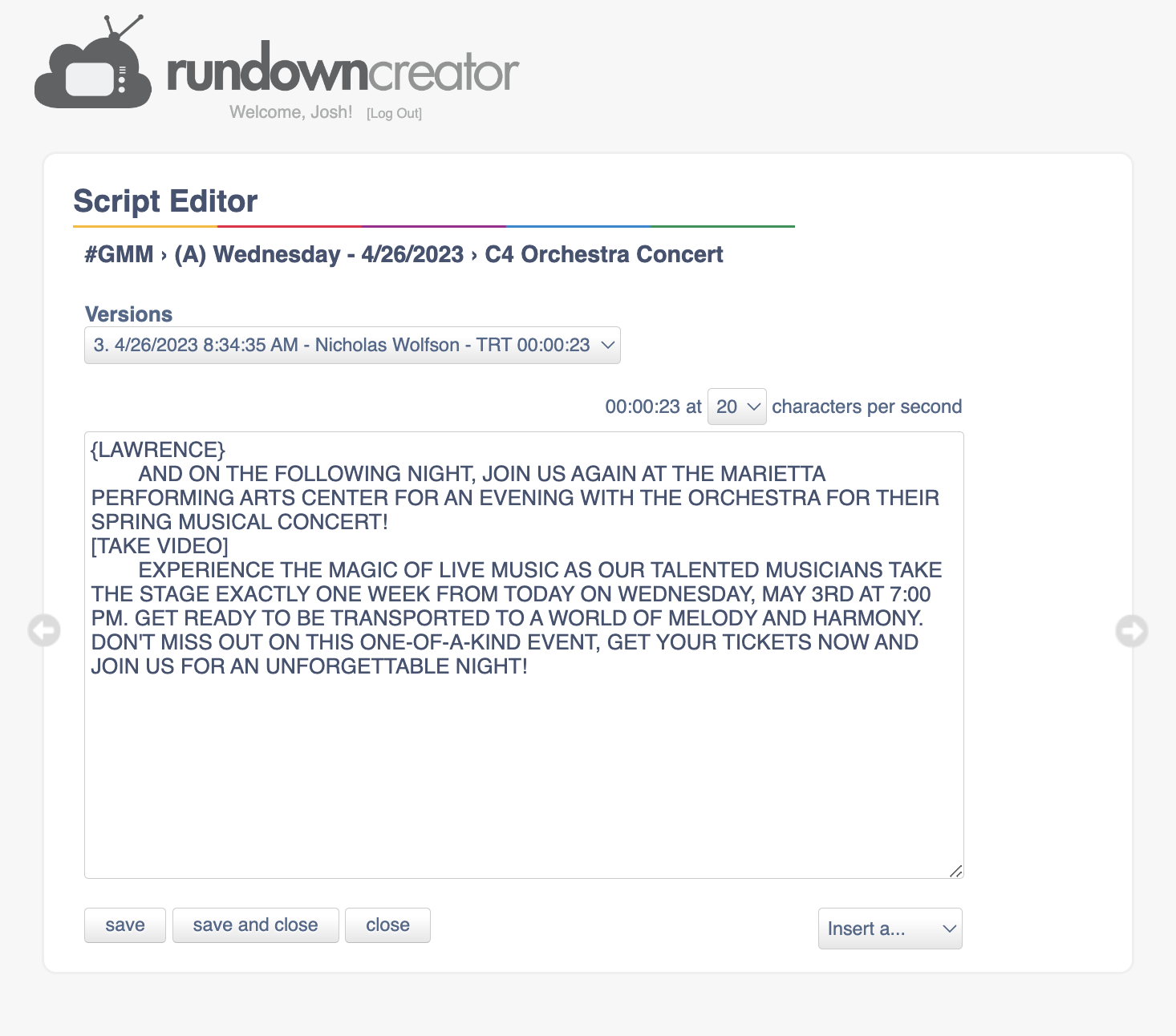  Scripting in Rundown Creator 