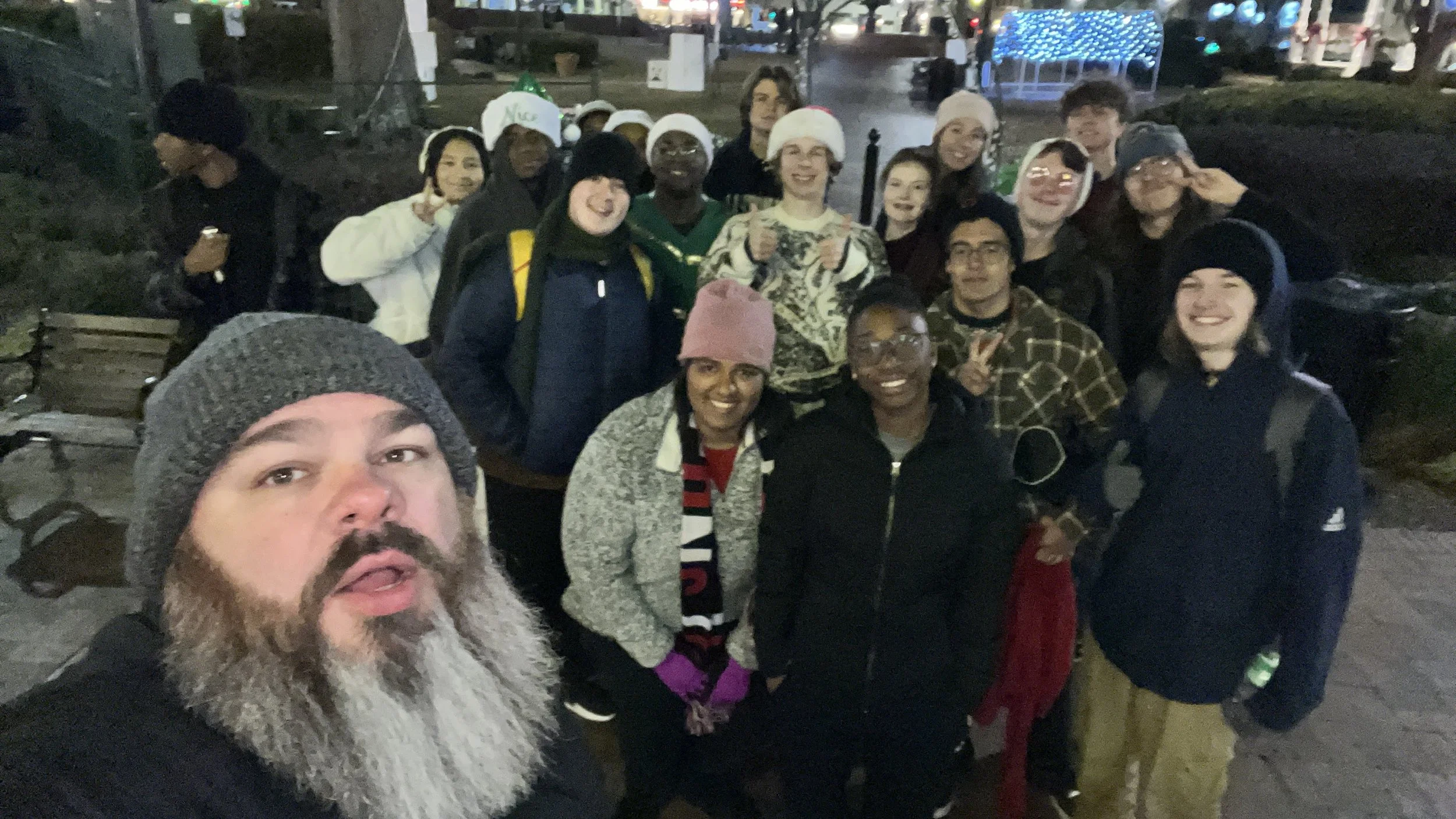  A great group of kids who braved the cold to record our Holiday show at Marietta Square. 