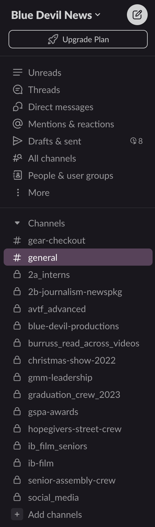   A few of the channels we use in our video program.  