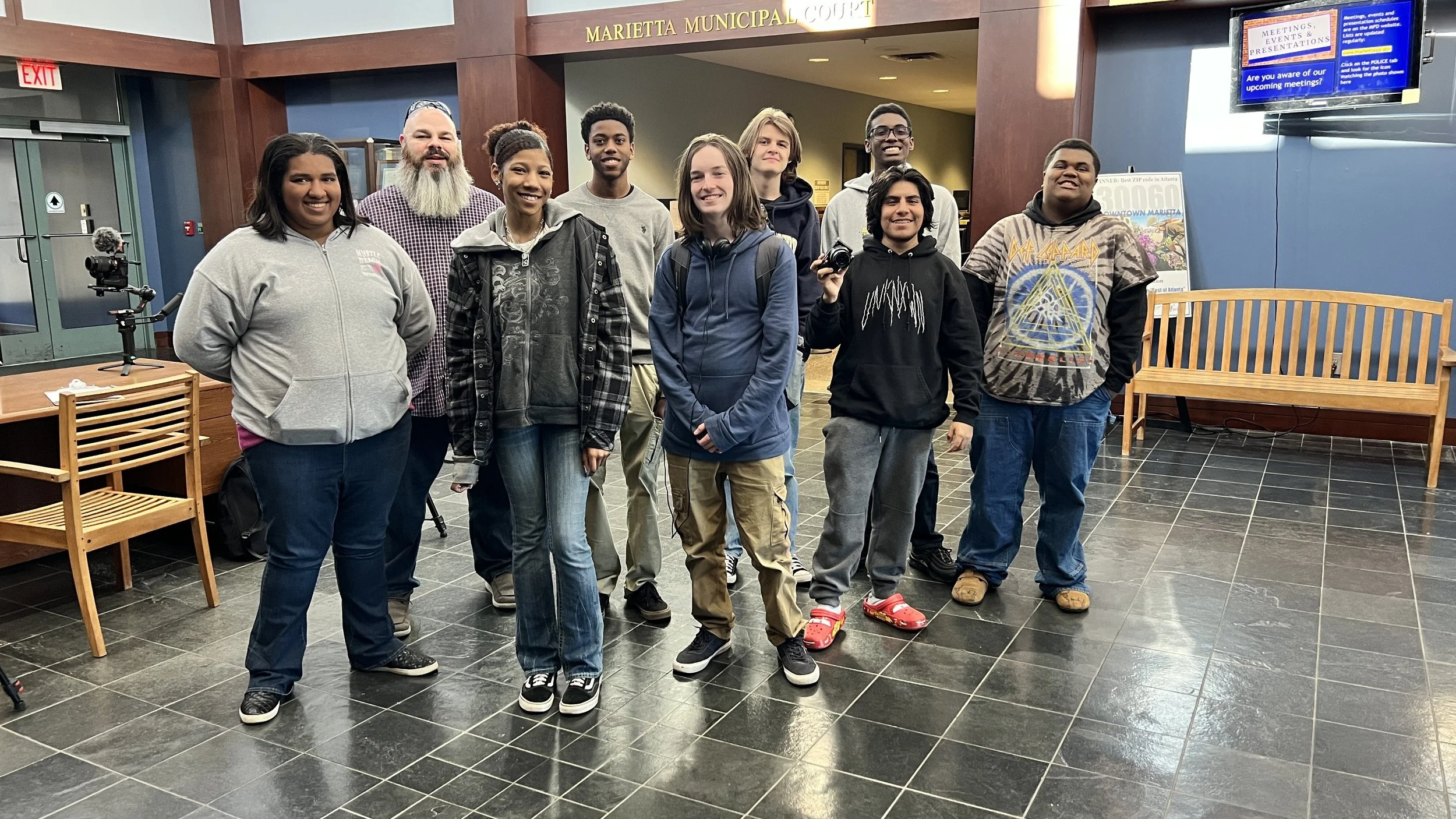 A great crew of kids from our Blue Devil Productions class.