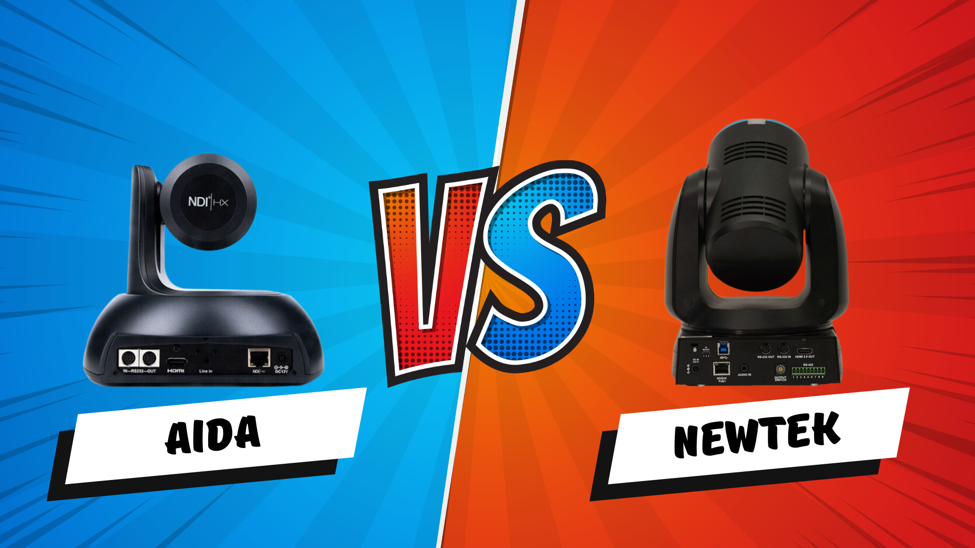 Both offer power via a single Ethernet, but the Newtek requires POE++ to maintain full performance.