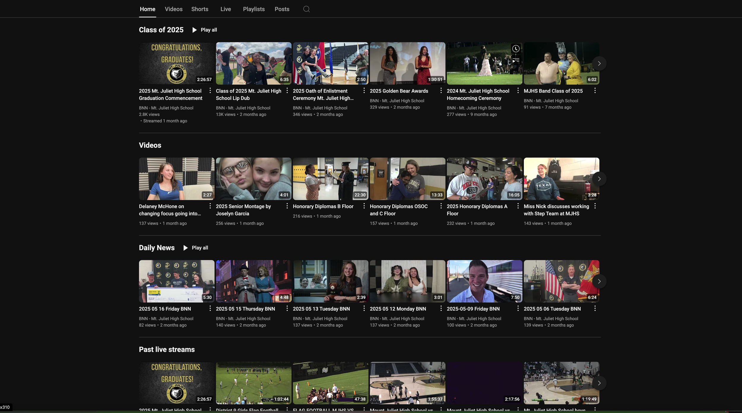 BNN at Mt. Juliet High School puts out a LOT of videos, both pre-produced and live. Keeping a grip on possibilities and the calendar is crucial, and so is teaching students how to do the same.