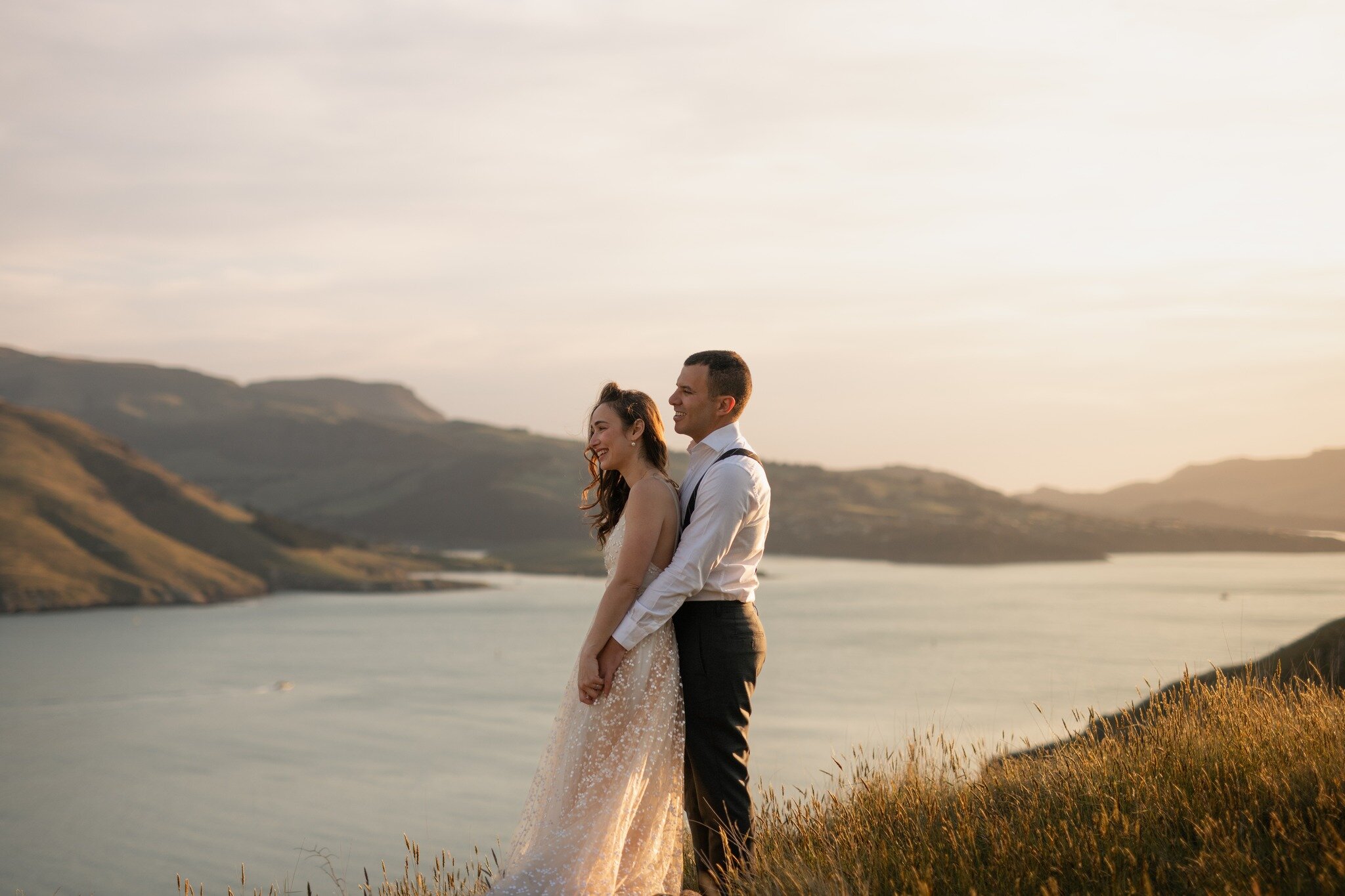 A perfect evening spent with D &amp; G ⭐ the weather did not disappoint.
.
.
.
 #newzealandweddingphotographer #newzealandweddings #weddingideas #wedding #canterburybridenz #weddingnzphotographer #southislandweddings #newlyengaged #nzwedding #Married