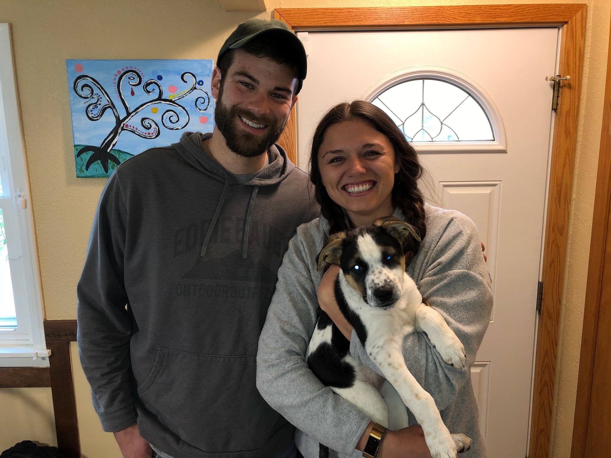Bridger, mom and dad on adoption day!