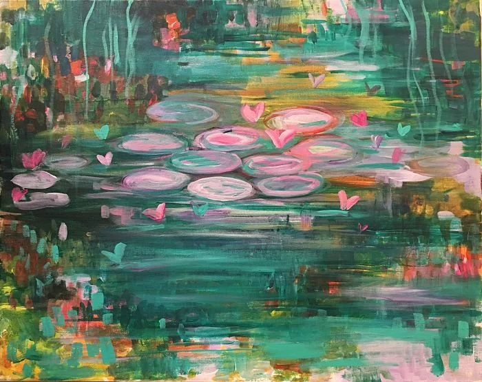Lilly Pads Demo Painting