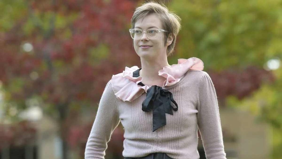 Photograph Courtesy of the Bendigo Advertiser, May 11 2019.    Jessielea is a nonbinary care leaver student studying their Masters of Social Work at La Trobe University.