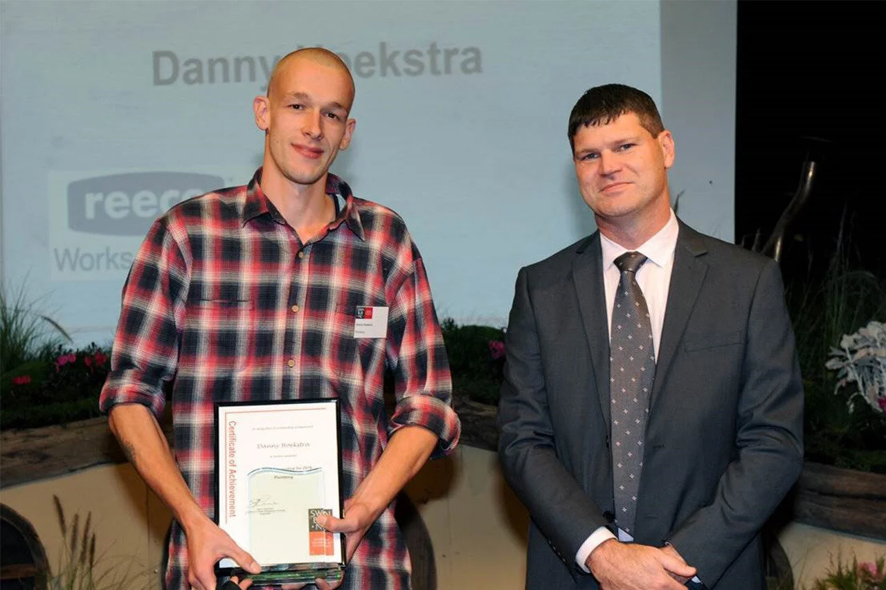 This post is adapted with permission from an article by Bachelor of Media and Communication (Public Relations) student, Kaitlyn Blanchard. Read her article    here   .    In early 2020, Danny won the&nbsp;Plumbing Industry Climate Action Centre (PICAC) World Plumbing Day Plumbing Apprentice Skills award, a huge achievement!&nbsp;