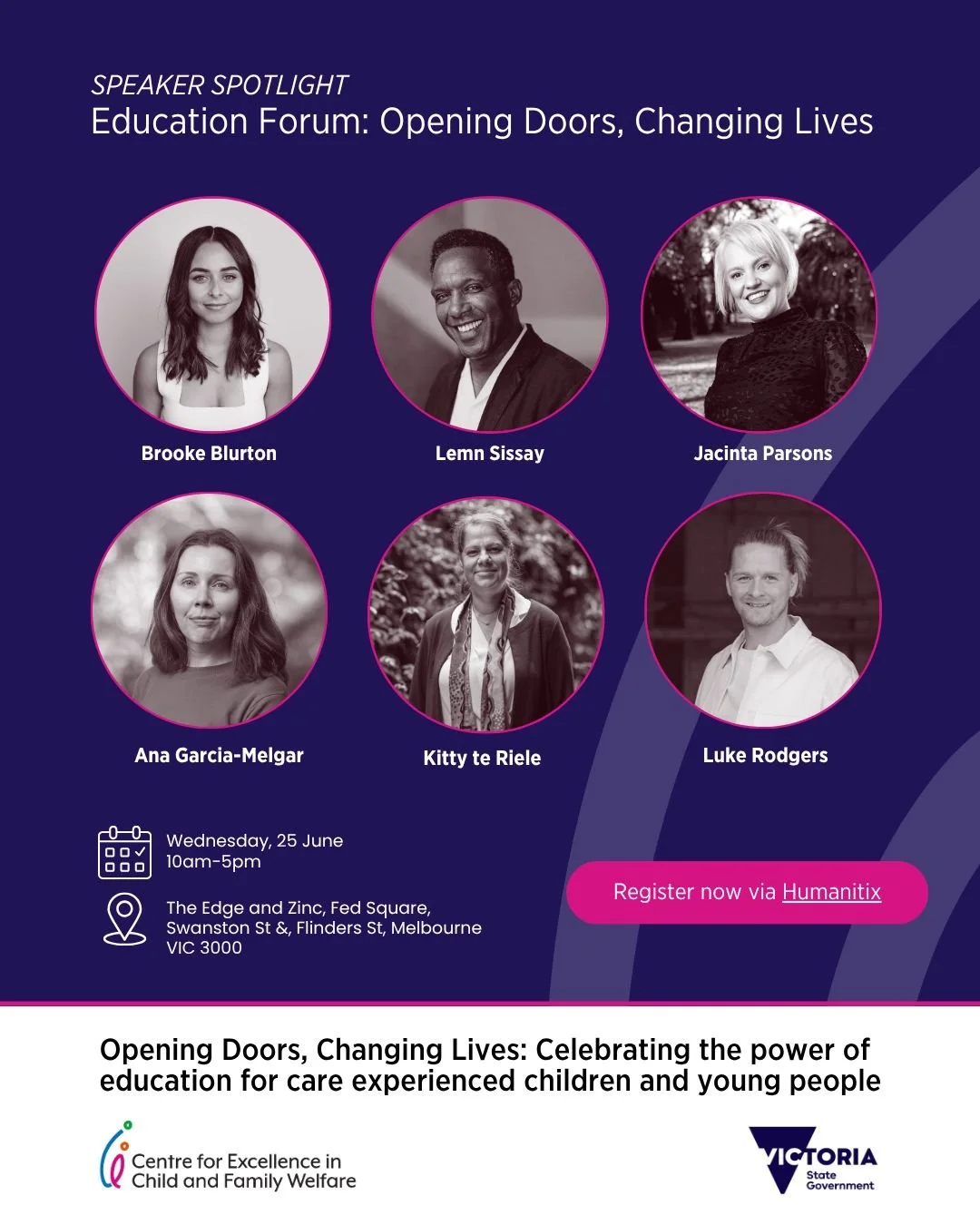 From lived experience to leading research, the Centre for Excellence in Child and Family Welfare have announced an exciting line-up of speakers who will bring passion, insight and powerful ideas to the stage at the Opening Doors, Changing Lives educa