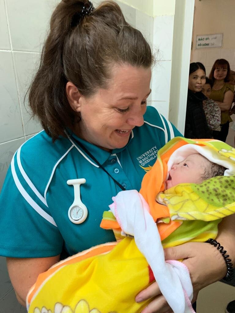 nursing student enjoys time in hospital maternity ward while on placement.jpeg