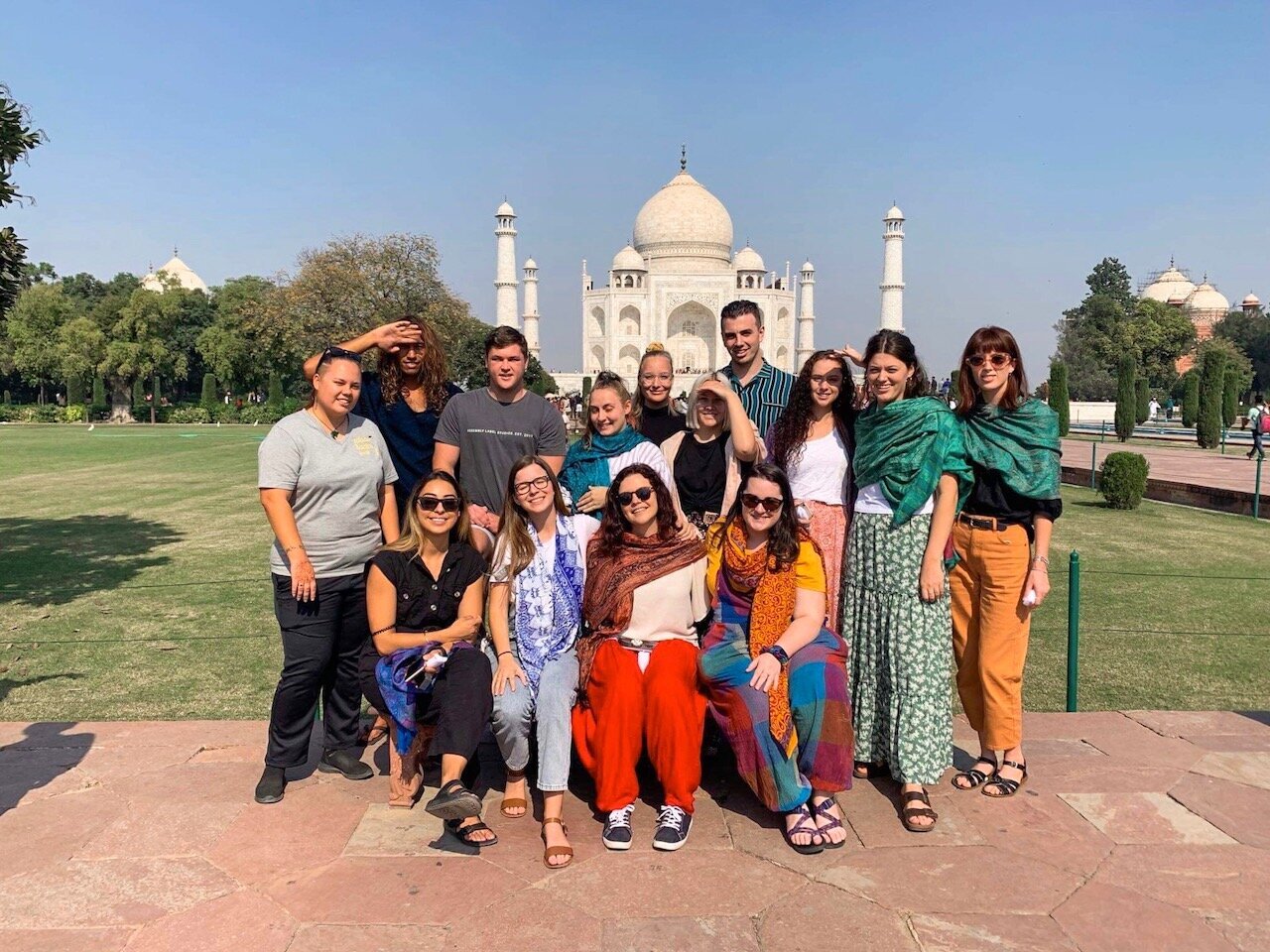 students visit taj mahal while in india on community internship.jpeg