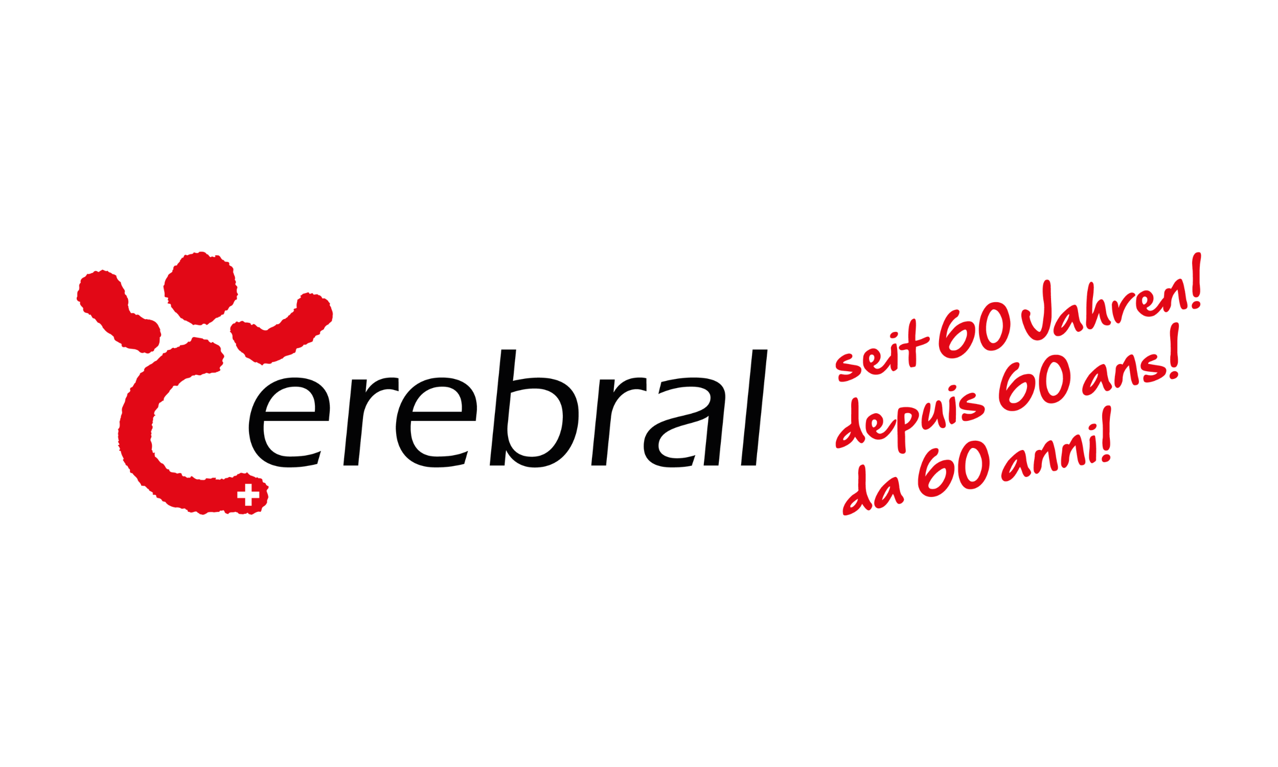 Logo of the foundation Cerebral, along with the text "since 60 years!"