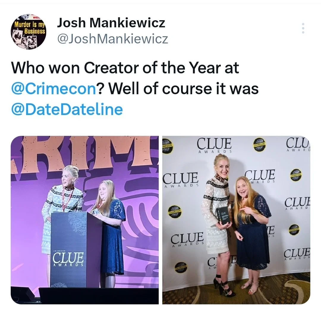 Josh Mankiewicz Twitter post congratulating A Date With Dateline