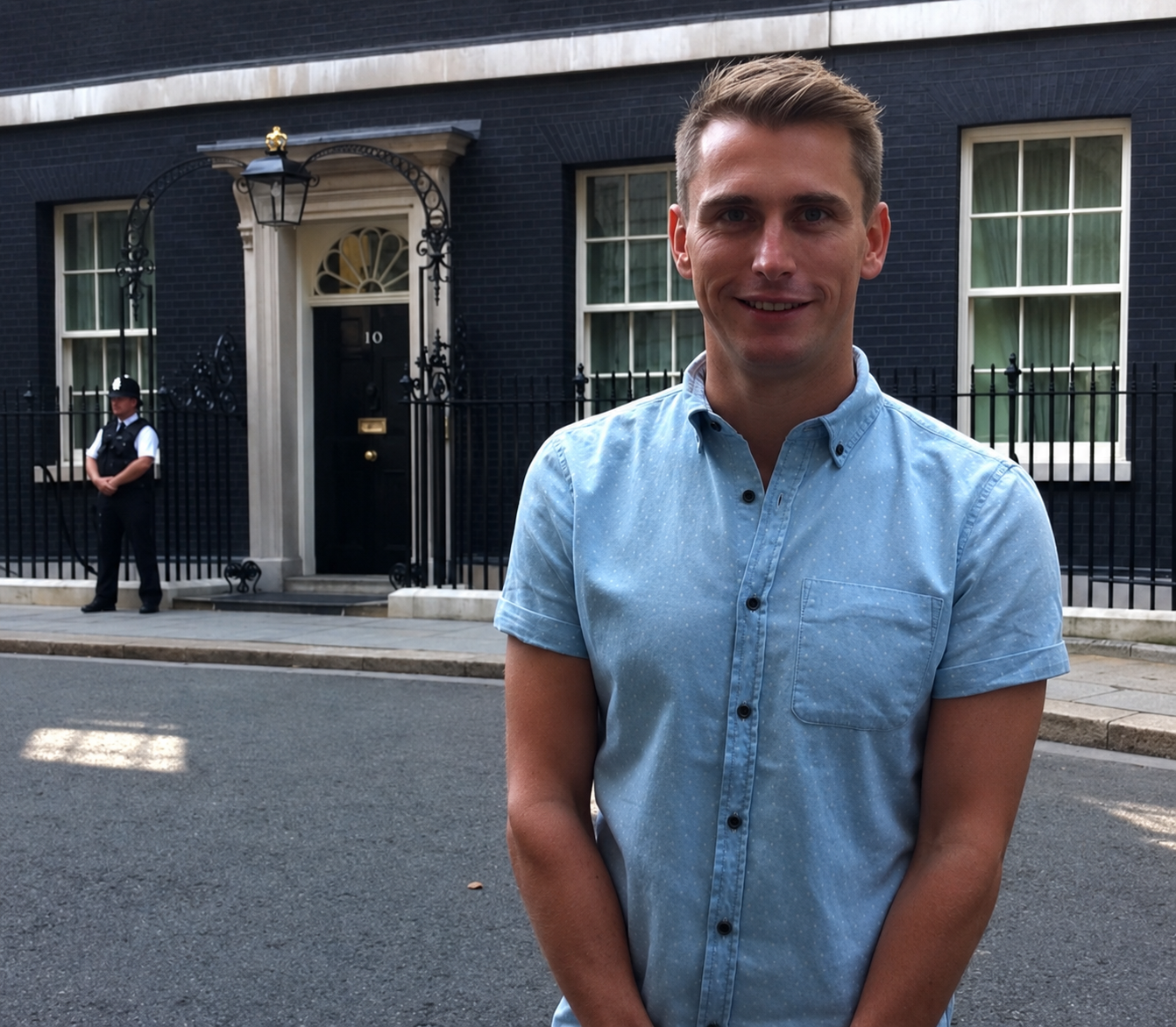 Christian pictured in Downing Street