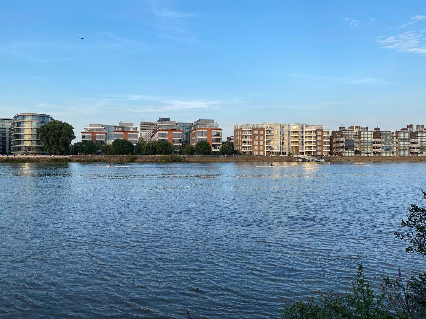 If you squint, you can see some of the FSC men out for a scull last night... #heatwave #rowing #sculling #learntorow