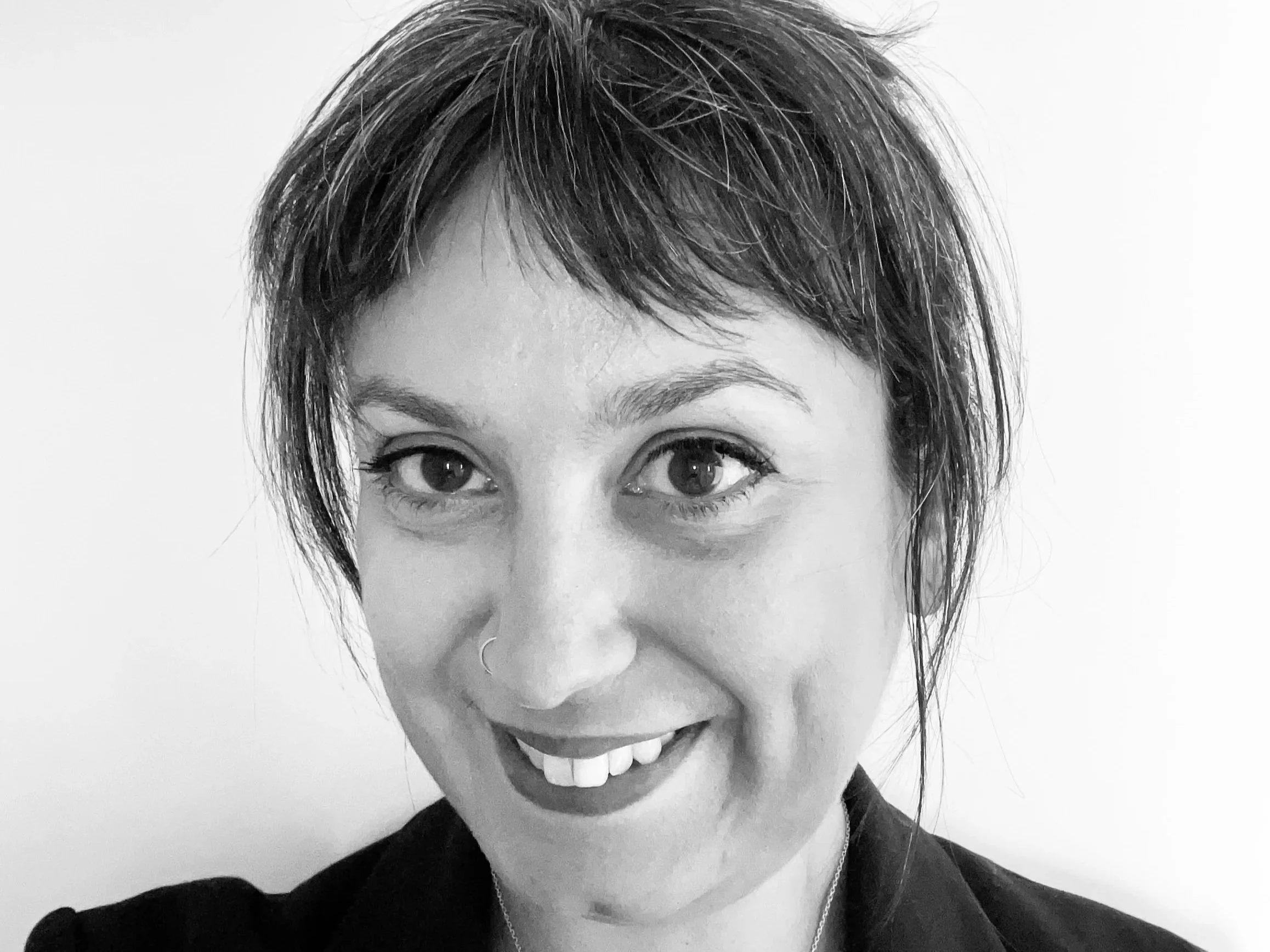 Black and white portrait of Aliye Cornish Moore