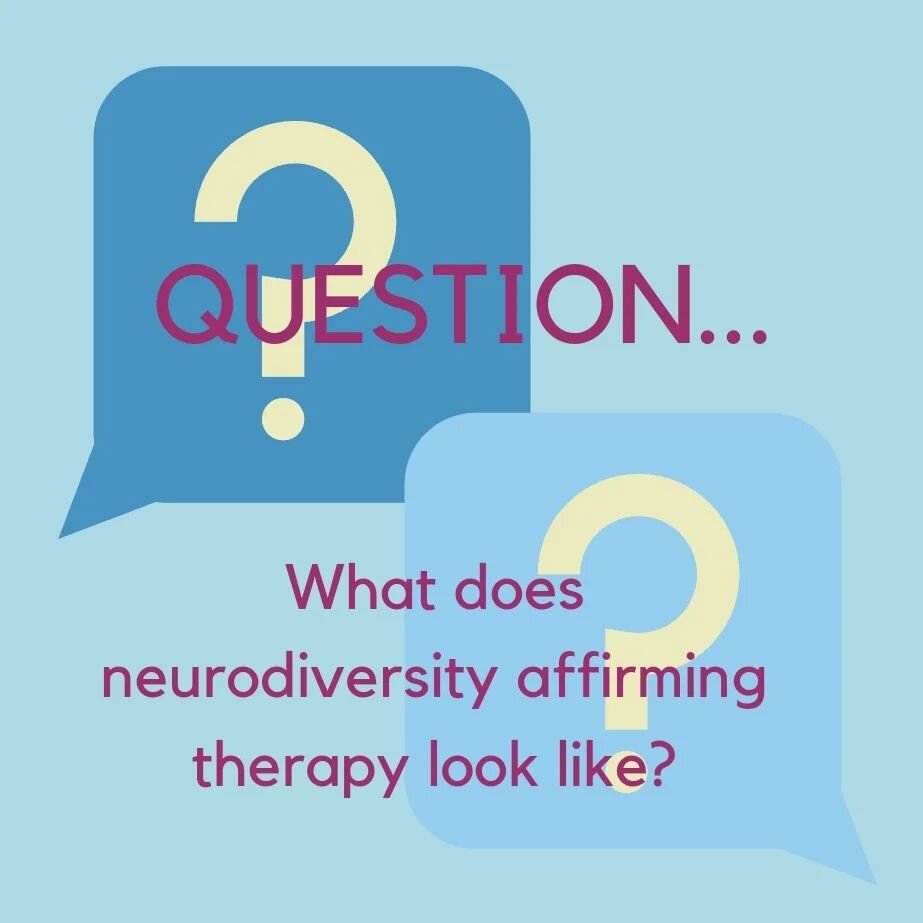 We obviously all want to practice neurodiversity-affirming therapy. So what does that mean for our sessions? 

Comment below with your best tips !
