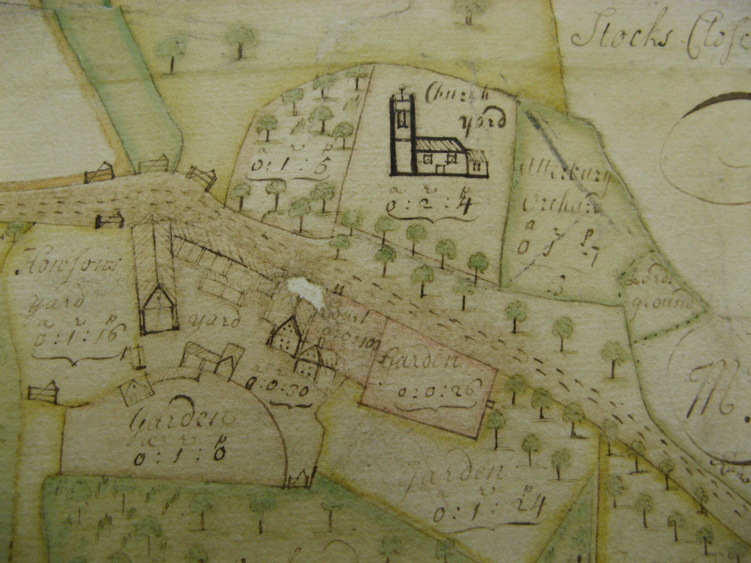 Flitwick Manor map 1717 area round house .jpeg