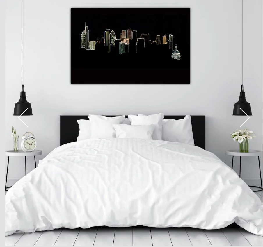 SALE: LONDON SKYLINE (DICHROIC FILM), 51% OFF: £1,400