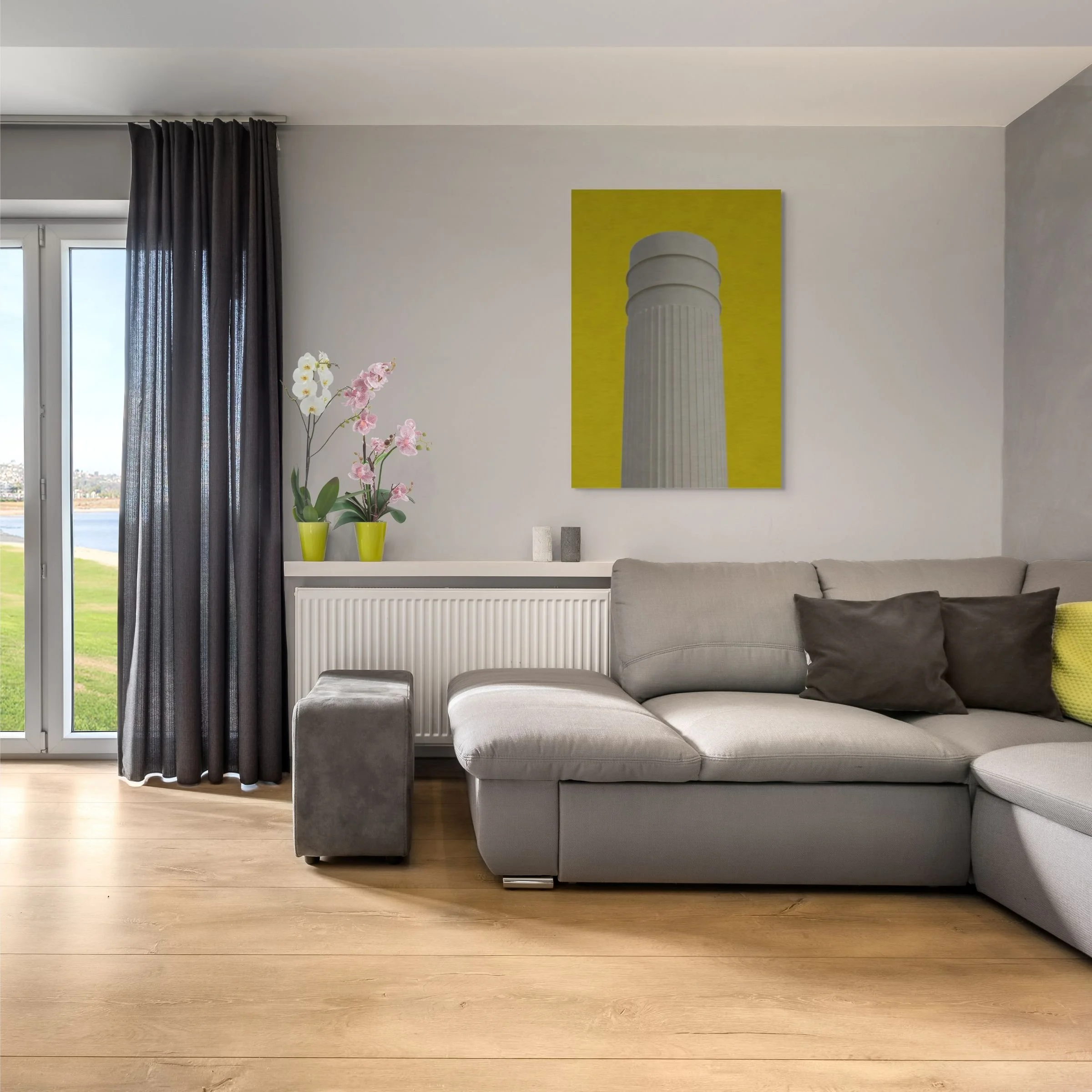 one of four (battersea station chimney), mellow yellow-large.jpg