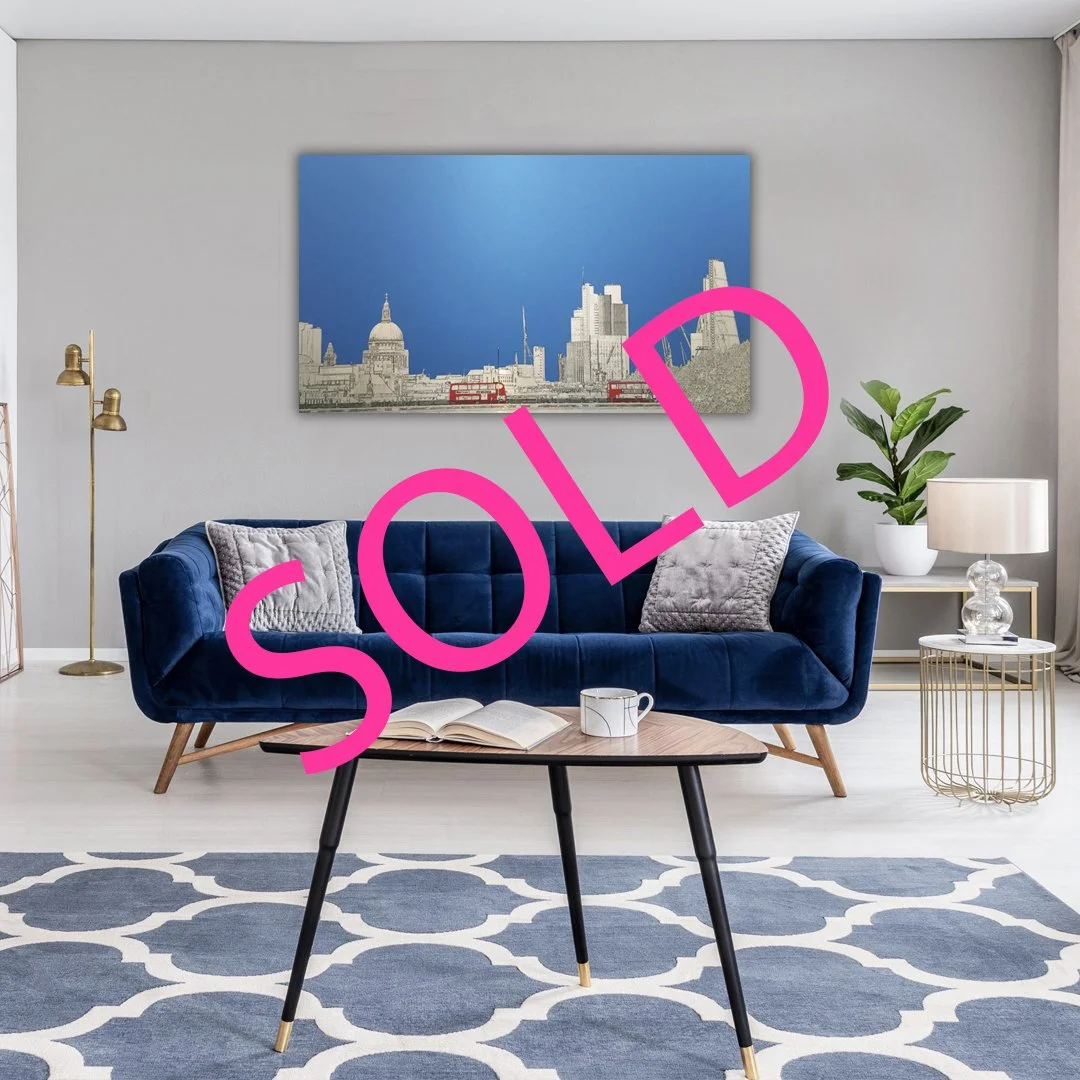 SALE: View From Waterloo Bridge (brushed aluminium)