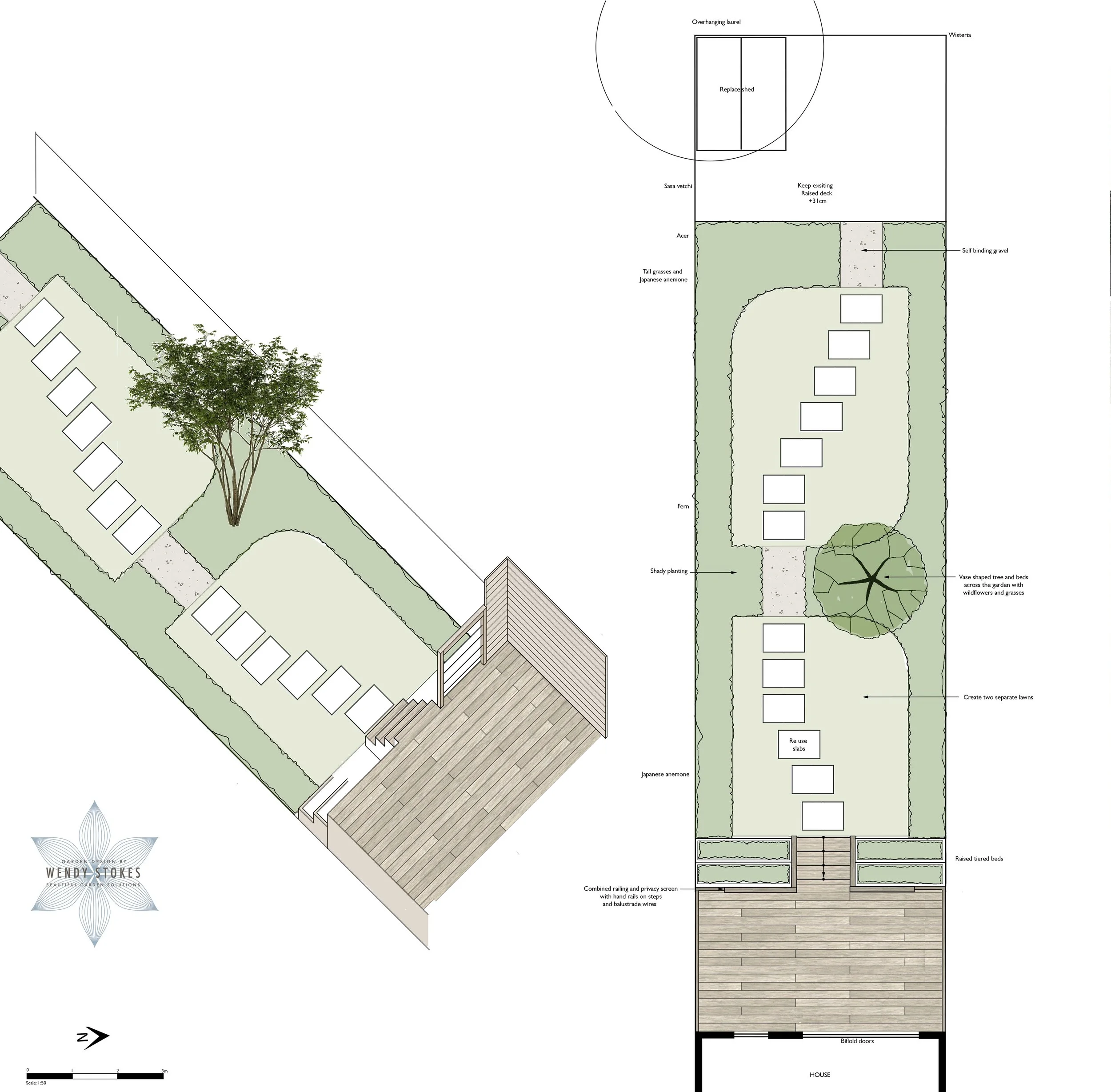 Plan and elevation