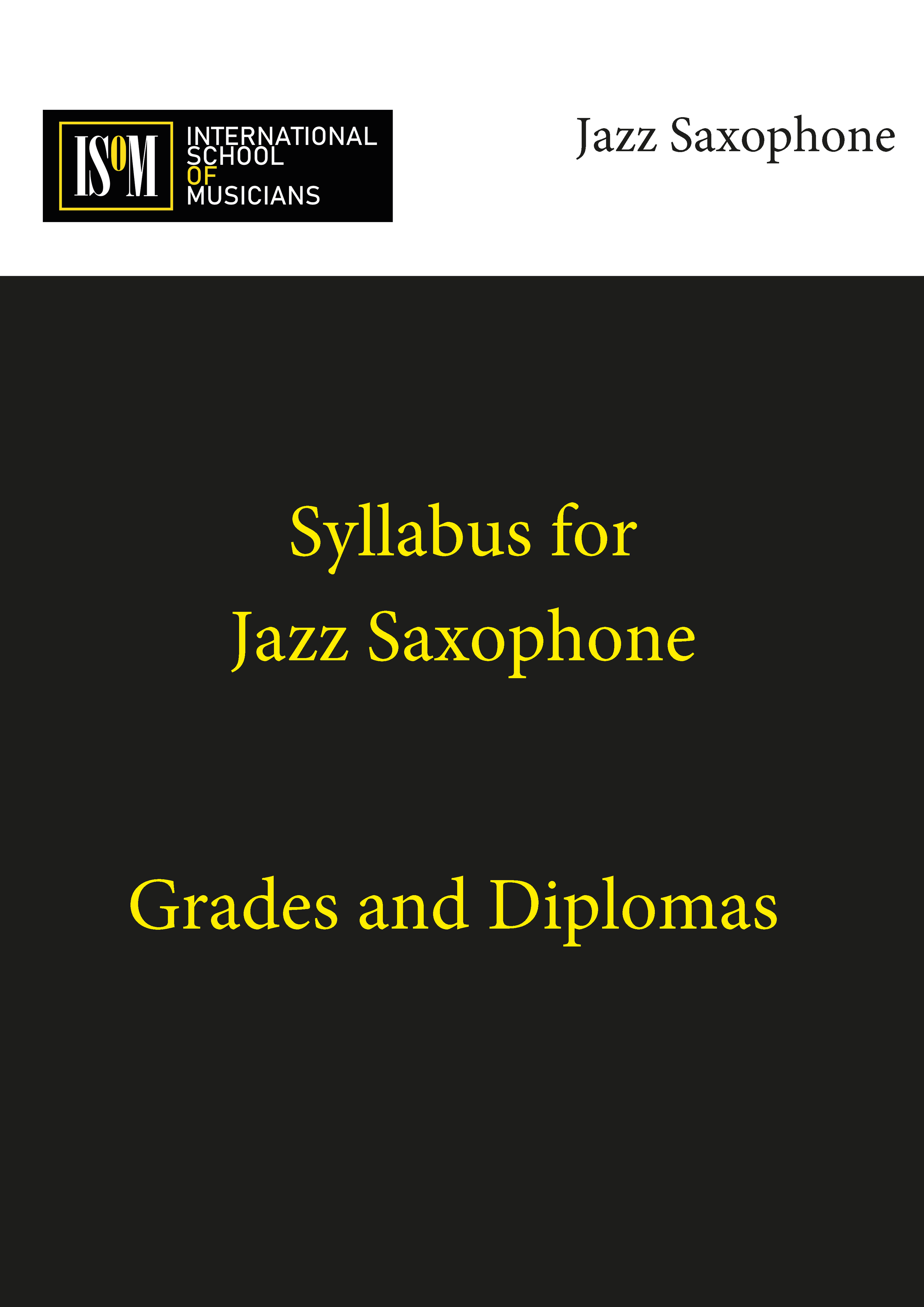 Jazz Saxophone Syllabus
