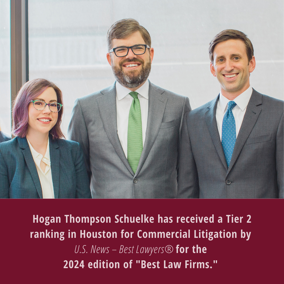 Hogan Thompson Schuelke Recognized in 2024 Edition of U.S. News – Best Lawyers® "Best Law Firms" 
