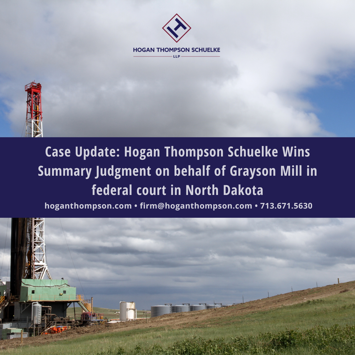 Case Update: Hogan Thompson Schuelke Wins Summary Judgment on behalf of Grayson Mill in federal court in North Dakota