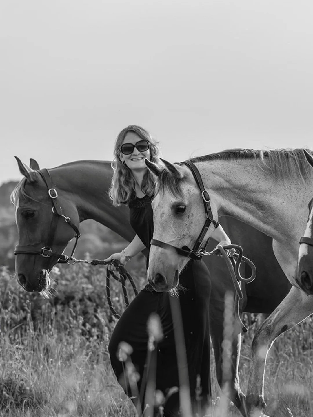 Some unseen frames from Katie &amp; James&rsquo; engagement session with their animal tribe at home last year. 
Trying to wrangle 4 Arabian horses and two dogs was tricky at times as when 5 of them looked one way, one would turn and face backwards, y