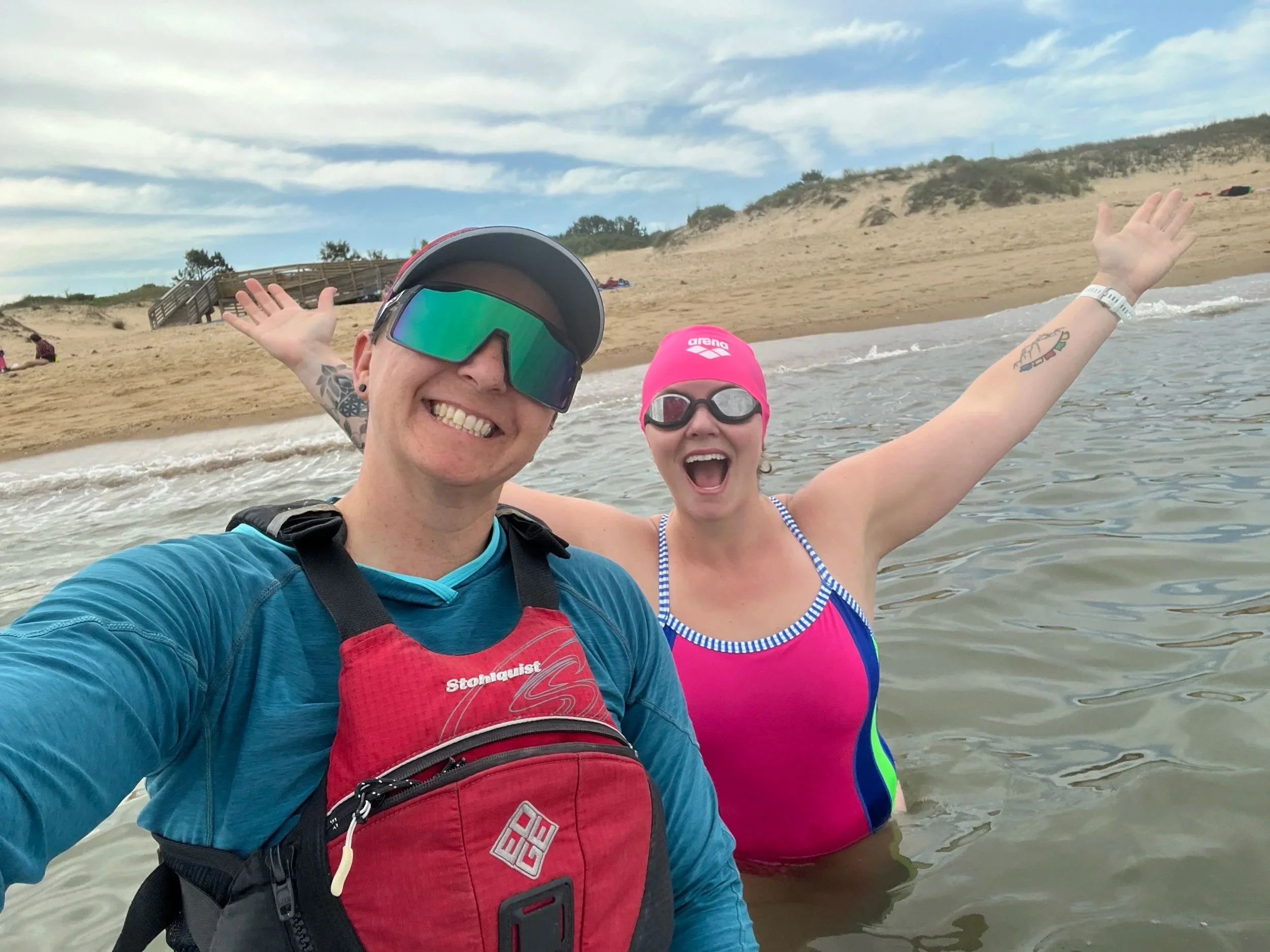 Coach Jen with Swim Athlete