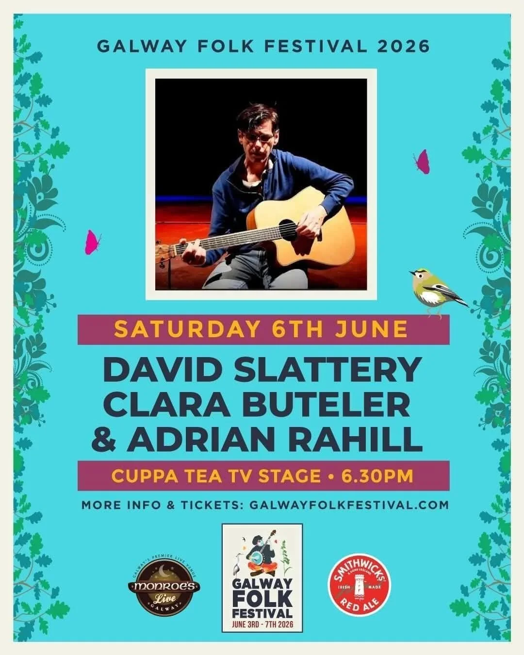 Anyone in Galway today? 
David Slattery  is playing there with Clara Buteler tonight,  2 great musicians from the Ennis music scene 🌟🌟🌟