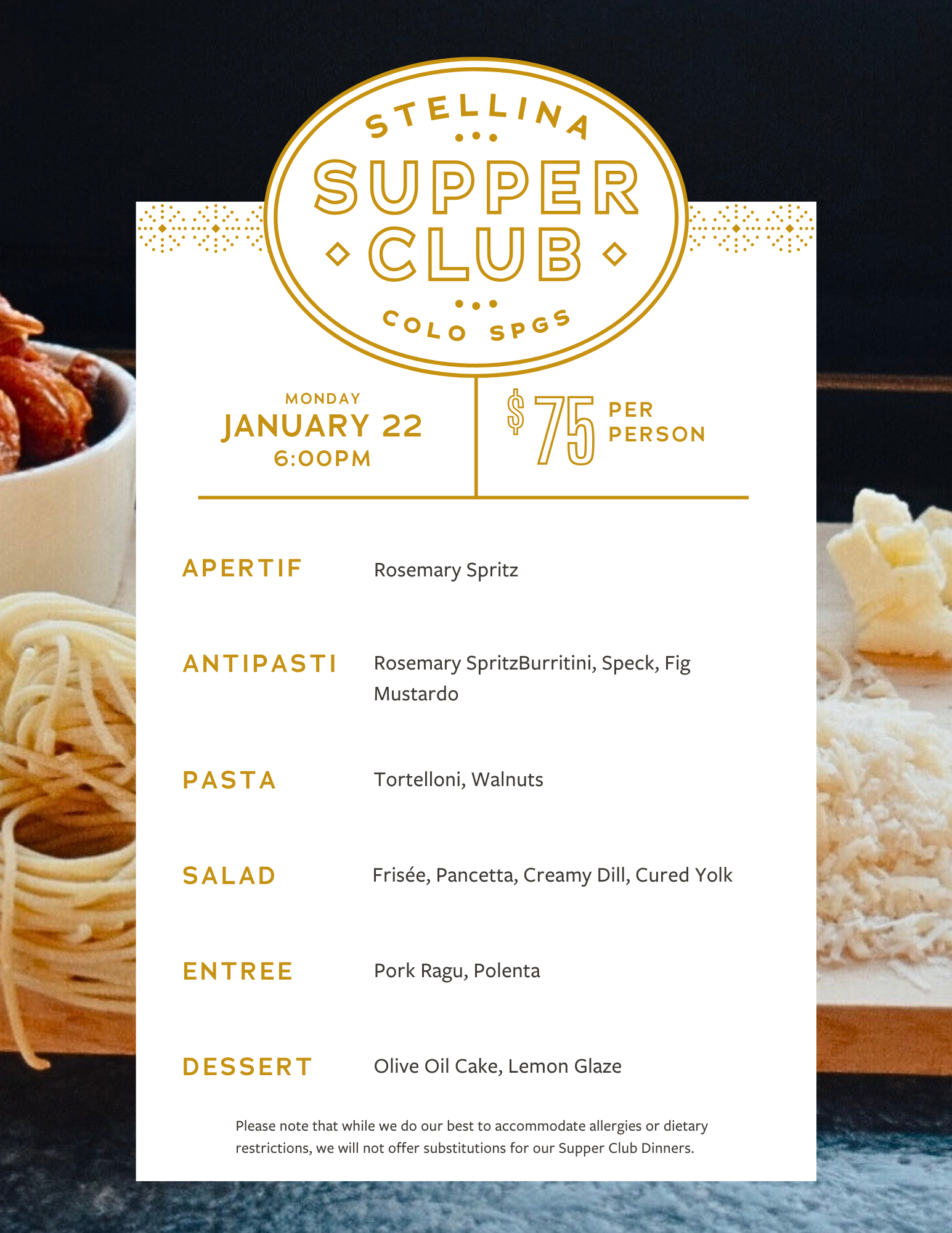 Events — Stellina Pizza Cafe