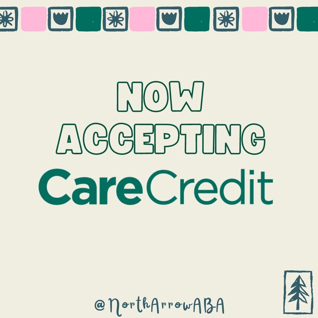 Exciting news for our families! We are now accepting CareCredit! CareCredit is a credit card designed specifically for health and wellness needs. It's a way to pay for the costs of services in convenient, monthly payments (think- pesky copays made ea