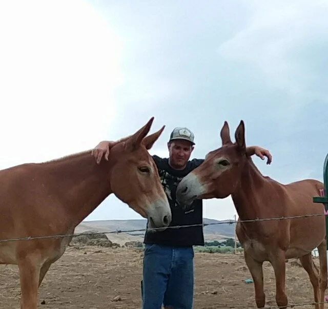Blondie, Cody, and Poppy. A blonde under one arm and a red head under the other lol!