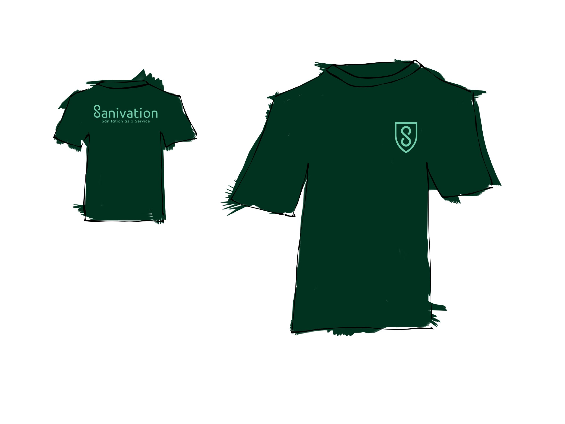 T-Shirt Mockup Draft 1 (Mint on Sanivation Green).jpg